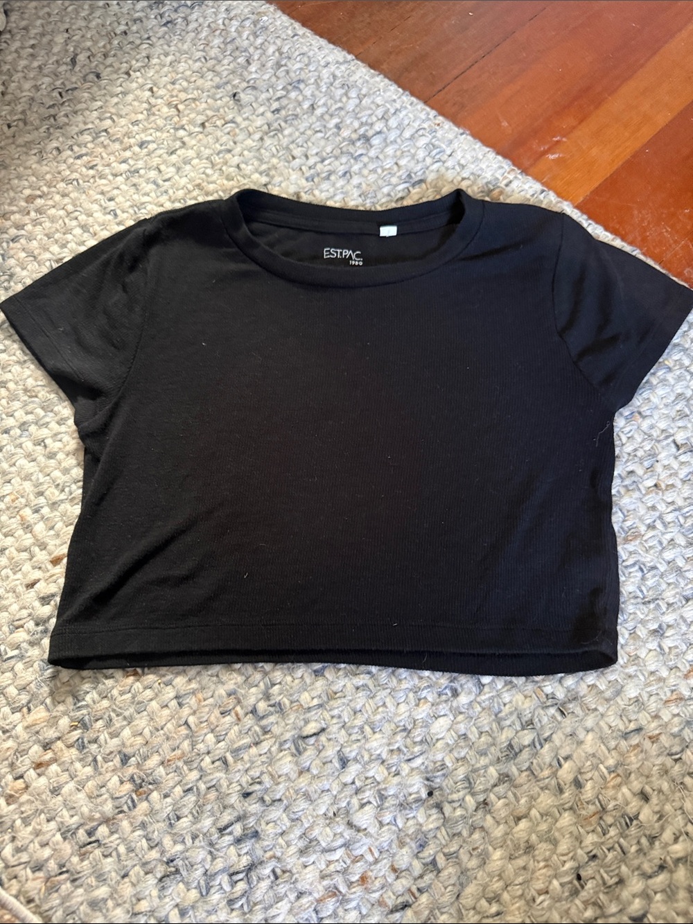 PacSun Black Ribbed Crop Top
